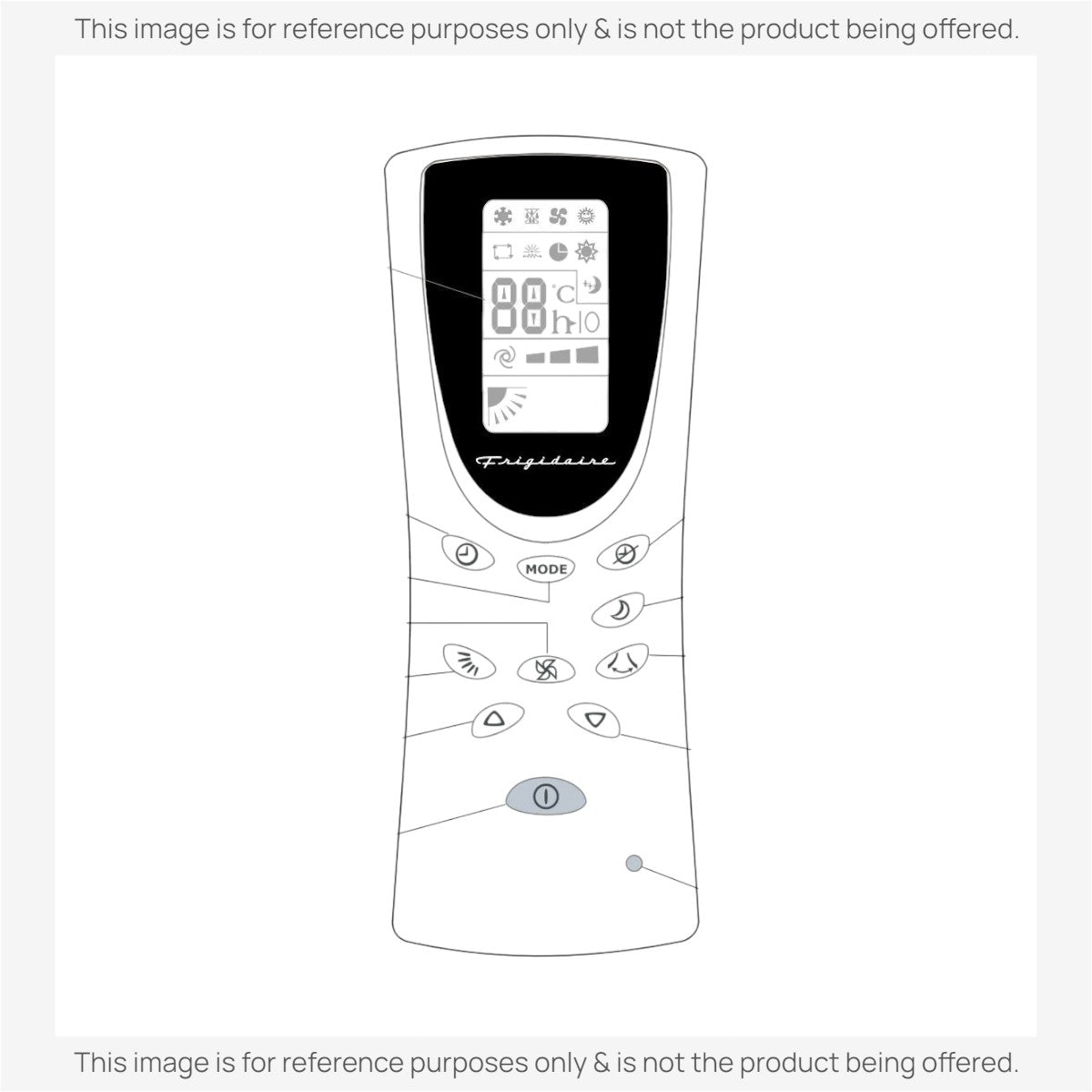 Anderic Substitute For Frigidaire FSC09CM5Jrem Air Conditioner Remote Control [RRFRIG01]
