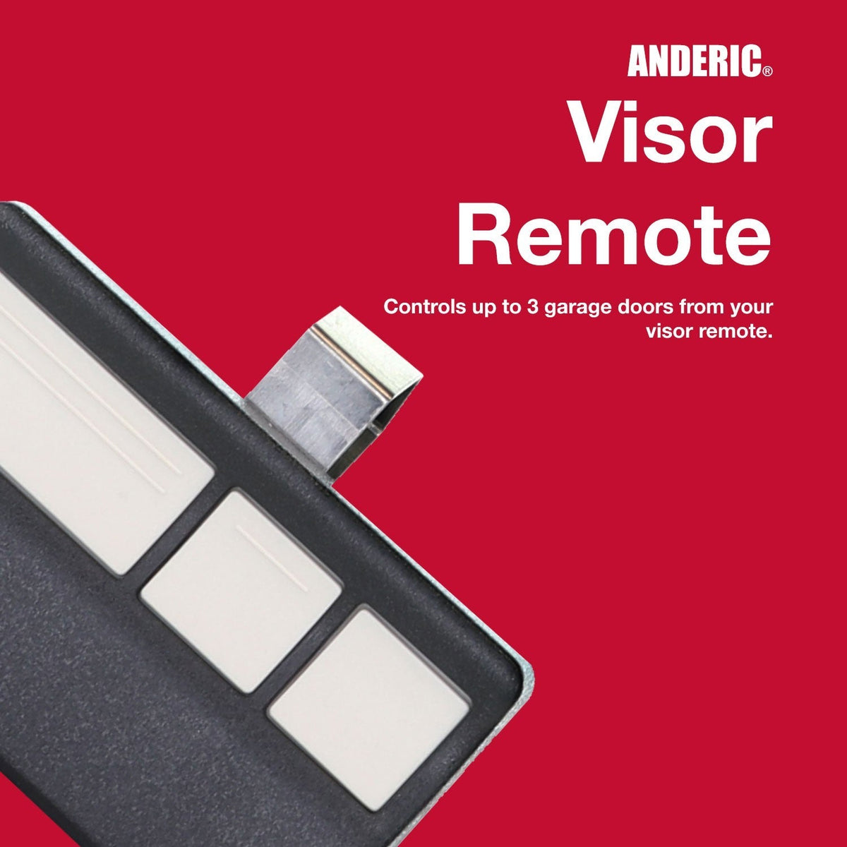 Anderic Substitute for AccessMaster 974LM / 94LM 4-button Vizor 390 MHz Garage Door Opener Remote Control [973LM]