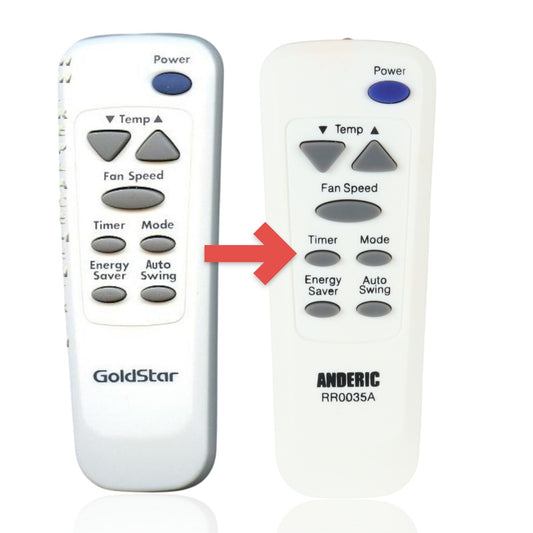 Anderic Substitute for LG 6711A20034S Air Conditioner Remote Control [RR0035A]