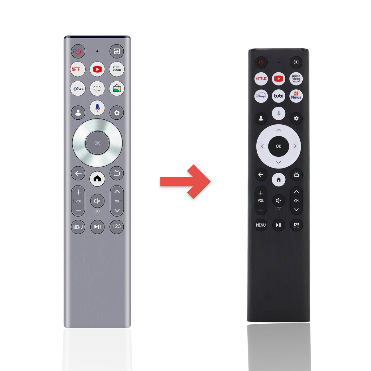 Dan's Originals Substitute for Hisense ERF6G80H / ERF6A80 Google Voice TV Remote Control | A7, U8 Series [ERF6B80HL]