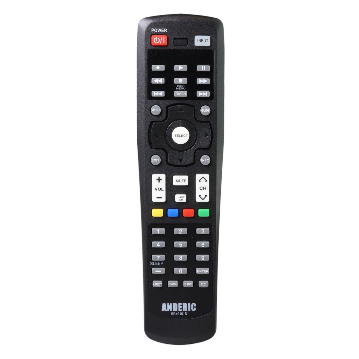 Anderic Substitute for Hitachi CLU-4982S TV Remote Control CLU4982S [RR49101S]
