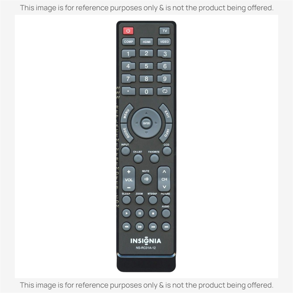Anderic Substitute for Insignia NSRC01A12 TV Remote Control [NSRC02A12]