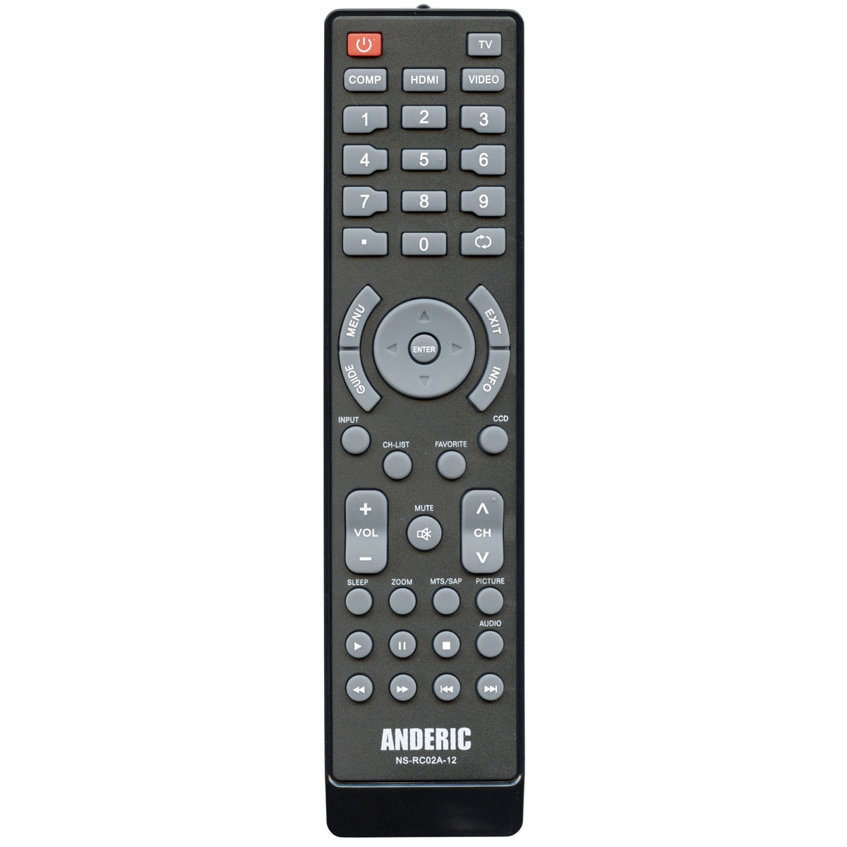 Anderic Substitute for Insignia NSRC02A12 TV Remote Control [NSRC02A12]