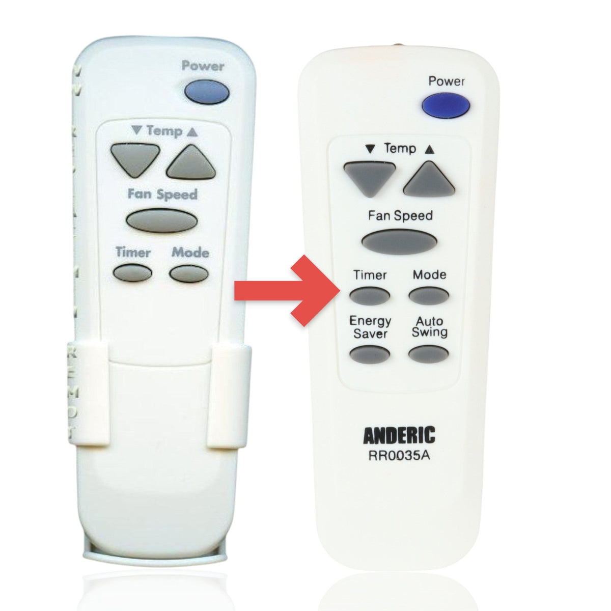 Anderic Substitute for LG 6711A20093A Air Conditioner Remote Control [RR0035A]