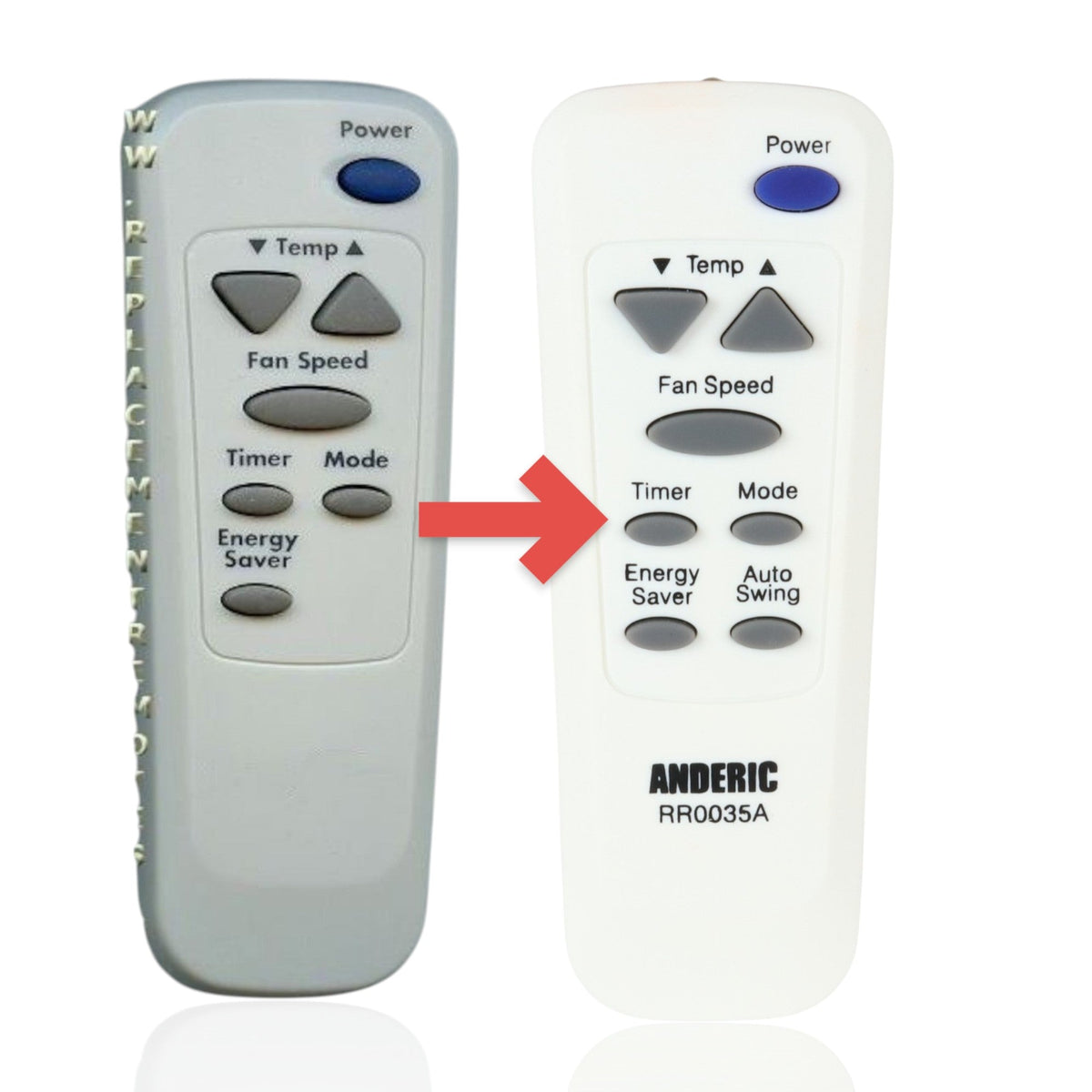 Anderic Substitute for LG 6711A20066C Air Conditioner Remote Control [RR0035A]