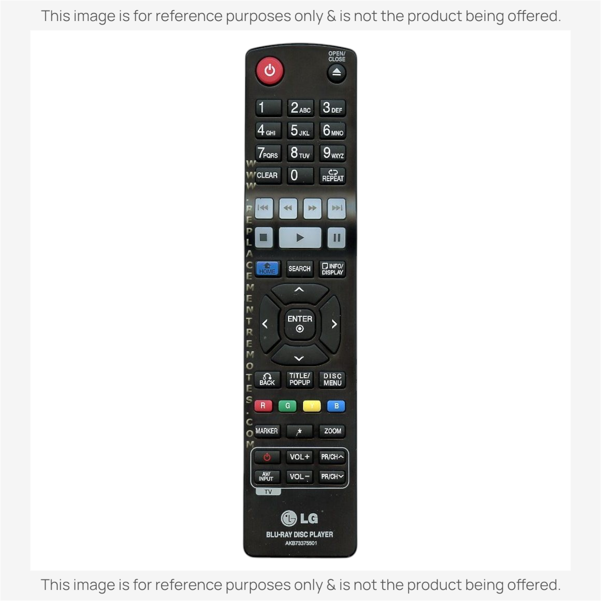 Substitute For LG AKB73375501 TV Remote Control [AKB76040302]