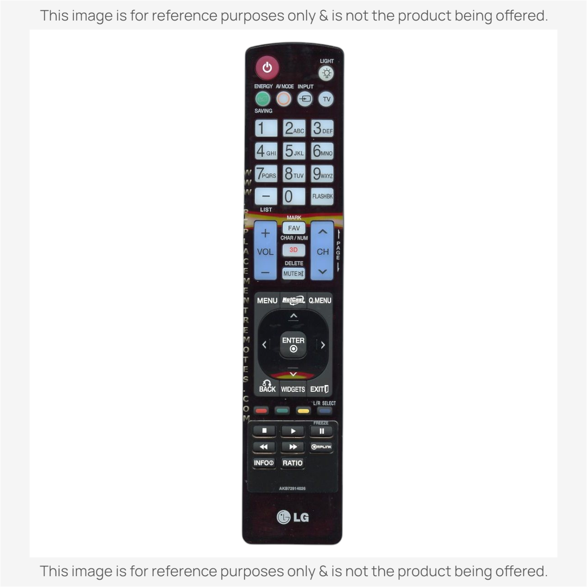 Anderic Substitute For LG AKB72914026 TV Remote Control [RR5501]