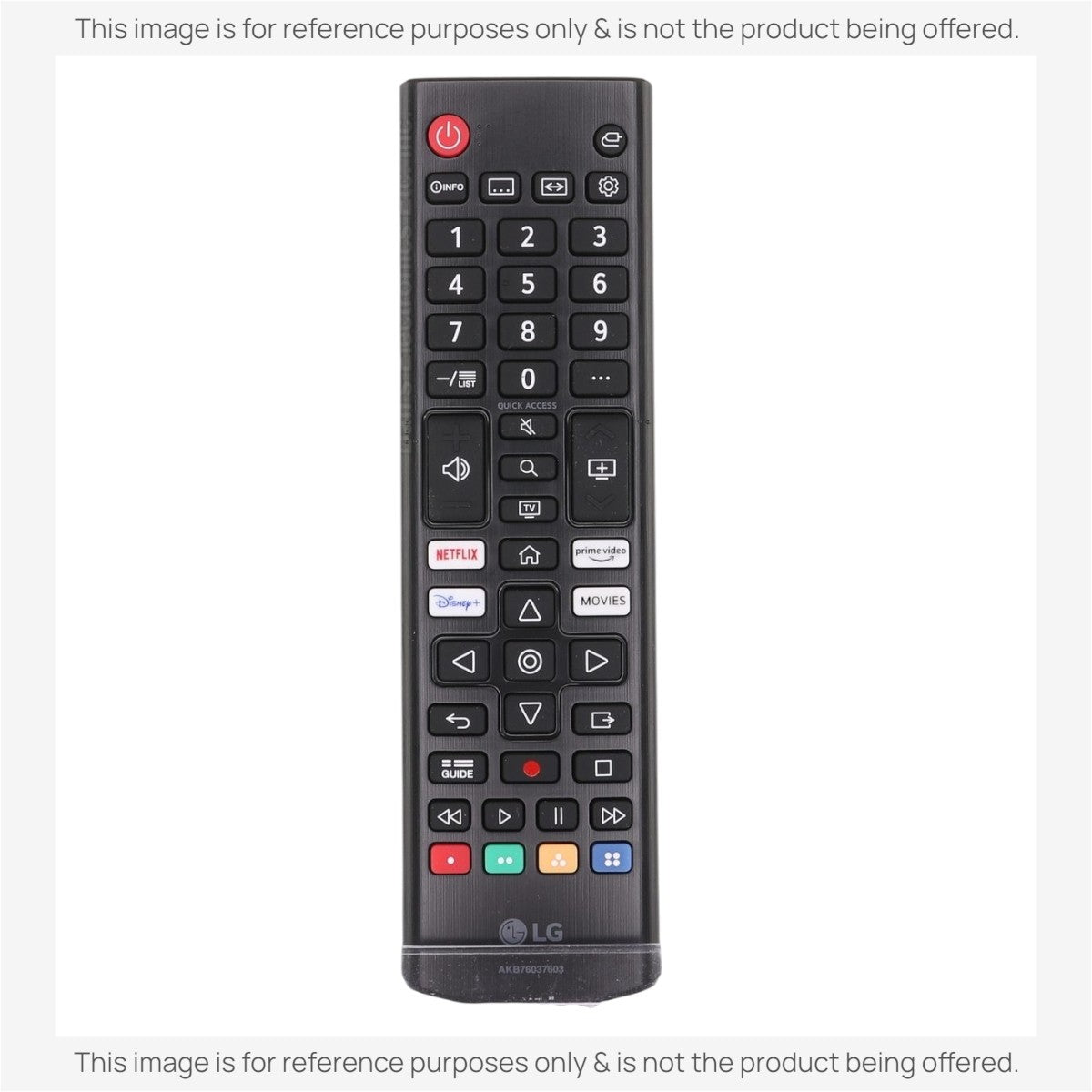 Substitute for LG AKB76037603 Smart TV IR Remote Control [AKB76040302]