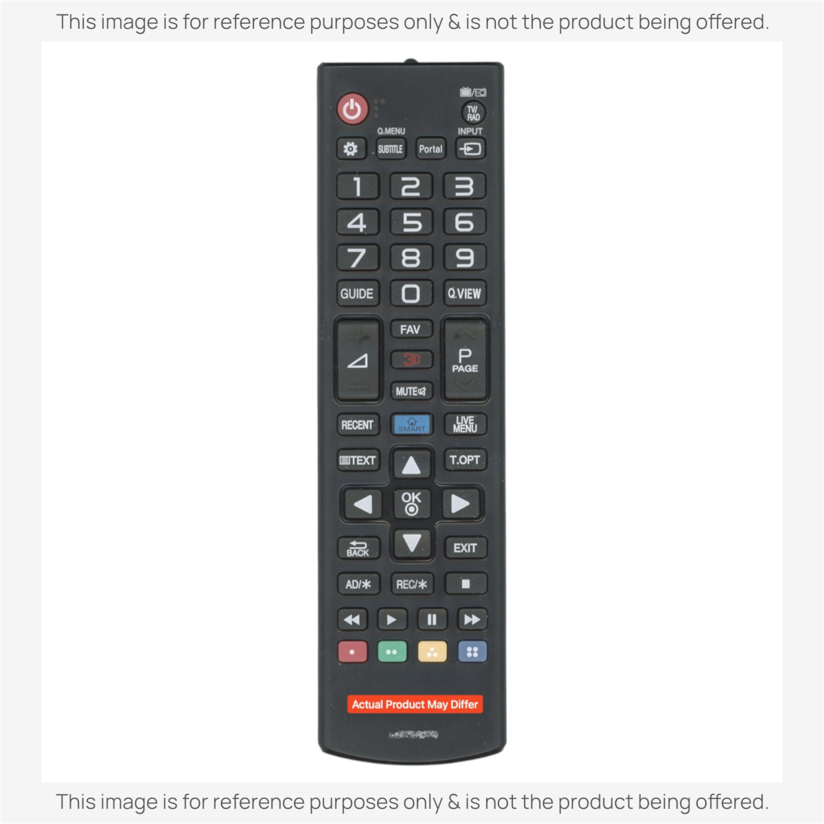 Substitute For LG AKB73715643 TV Remote Control [AKB76040302]