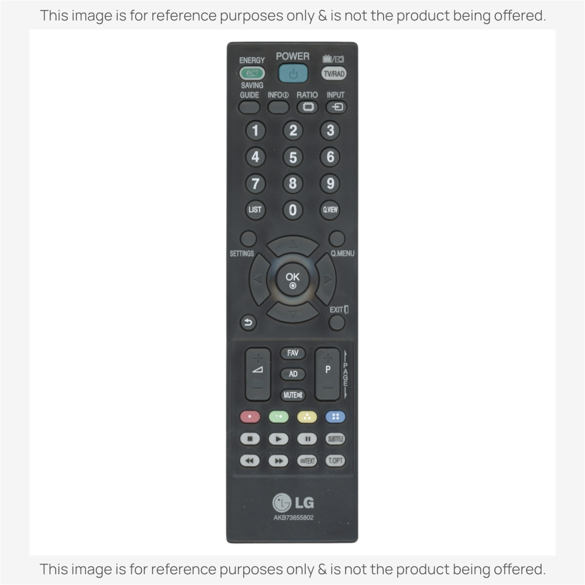 Substitute For LG AKB73655802 TV Remote Control [AKB76040302]
