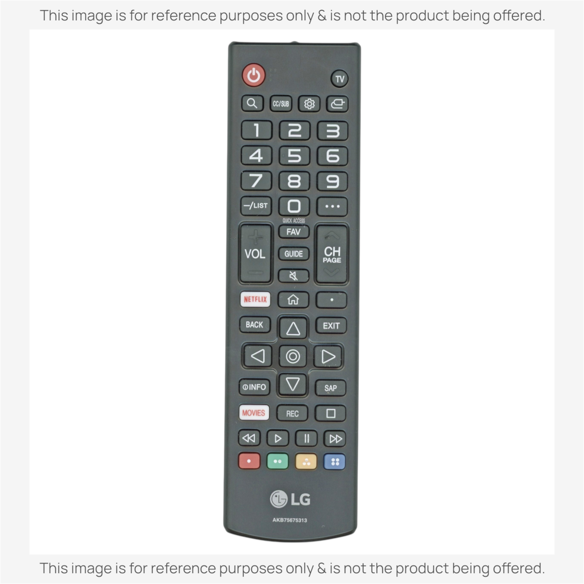 Substitute for LG AKB75675313 IR Smart TV Remote Control [AKB76040302]