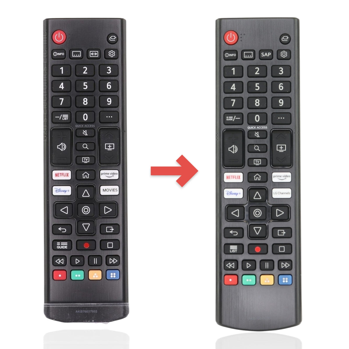 Substitute for LG AKB76037603 Smart TV IR Remote Control [AKB76040302]