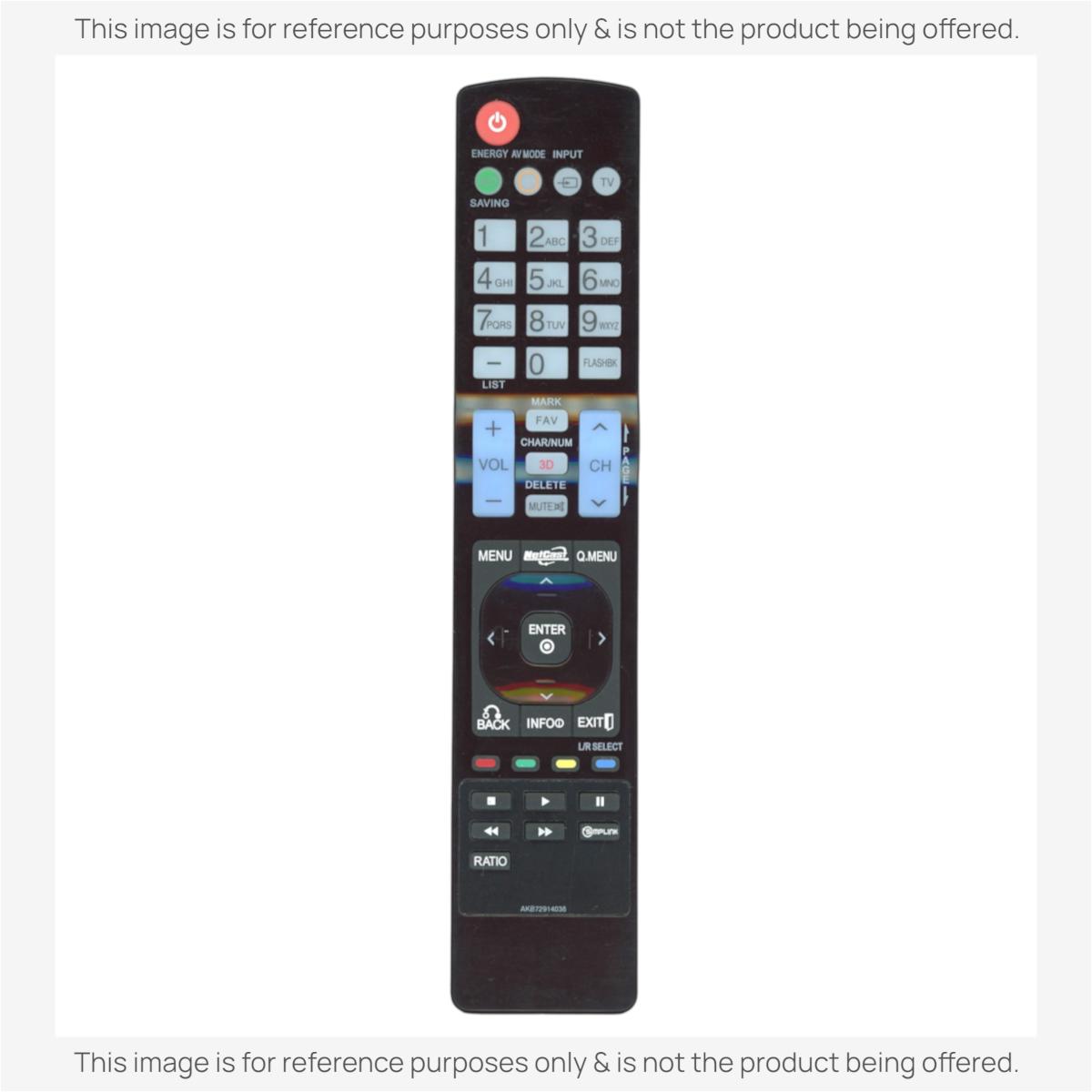 Anderic Substitute For LG AKB72914036 TV Remote Control [RR5501]