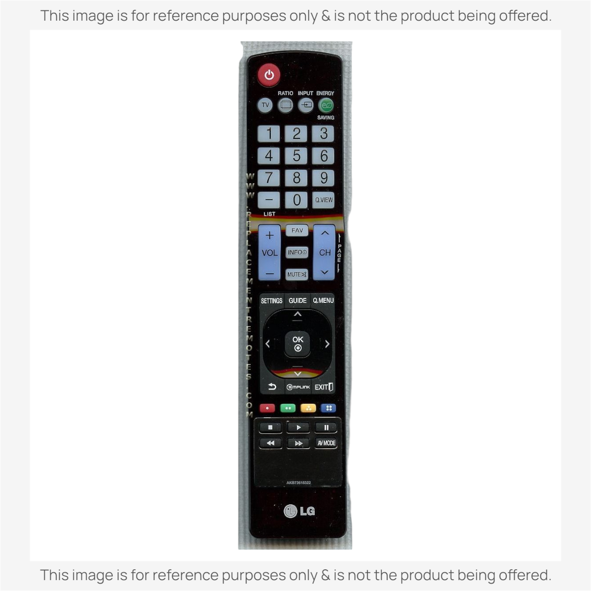 Anderic Substitute For LG AKB73615322 TV Remote Control [RR5501]