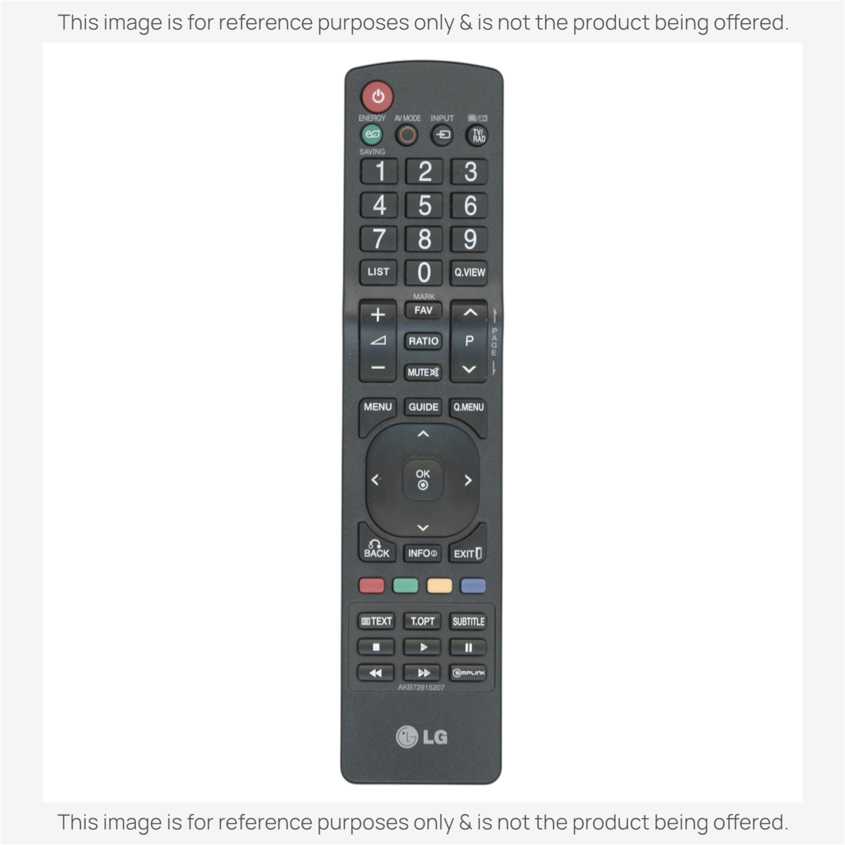 Substitute For LG AKB72915207 TV Remote Control [AKB76040302]