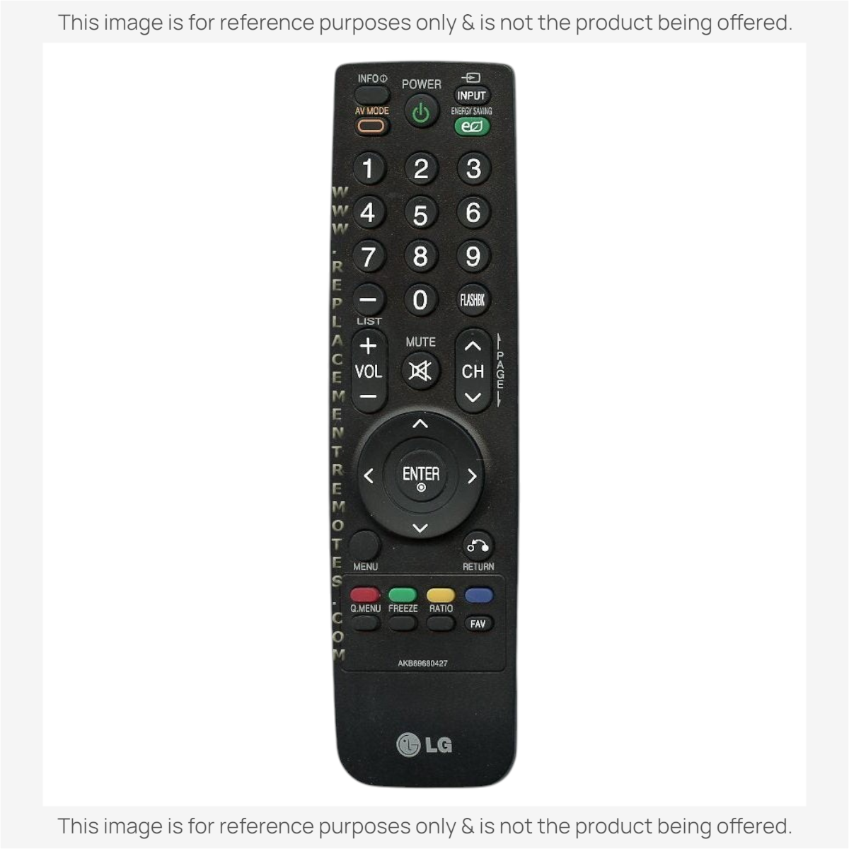 Substitute For LG AKB69680427 TV Remote Control [AKB76040302]