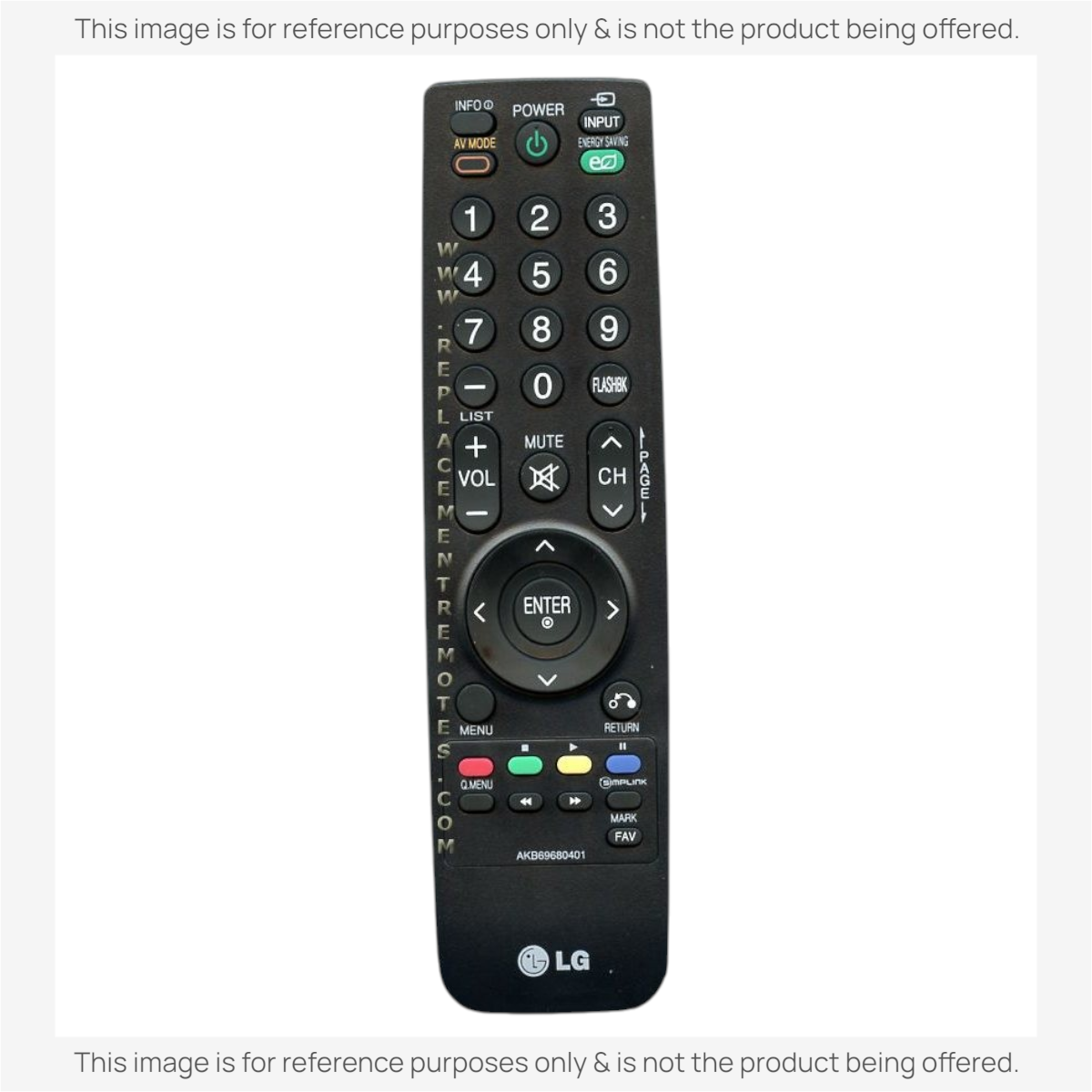 Substitute For LG AKB69680401 TV Remote Control [AKB76040302]