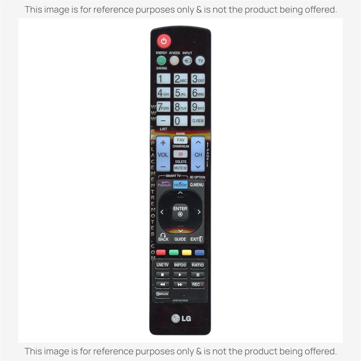 Anderic Substitute For LG AKB73275620 TV Remote Control [RR5501]
