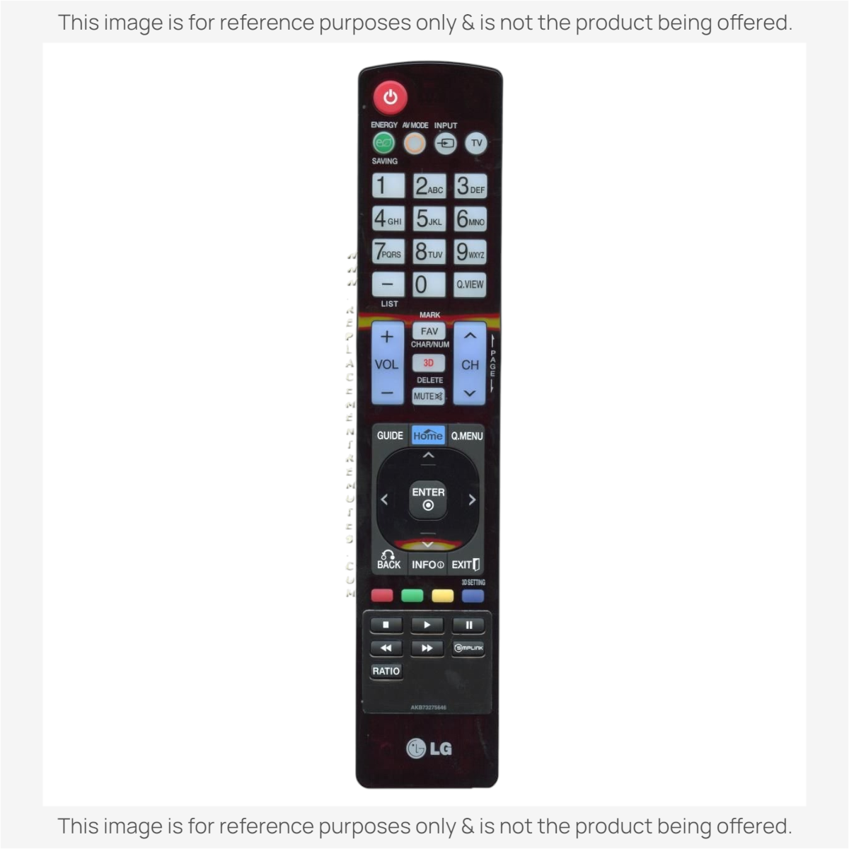 Anderic Substitute For LG AKB73275646 TV Remote Control [RR5501]