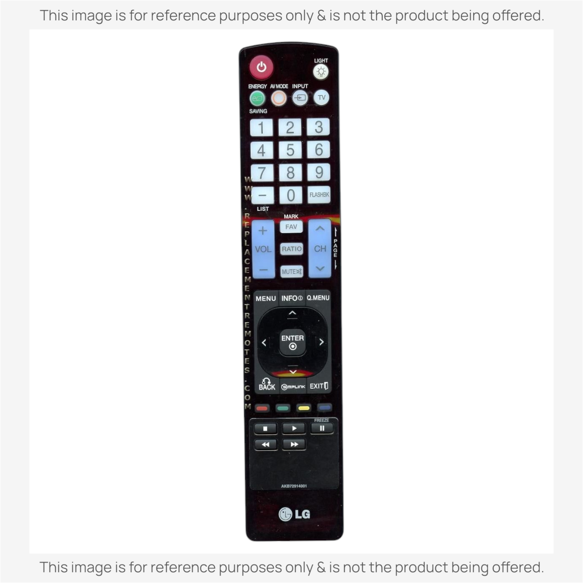 Anderic Substitute For LG AKB72914001 TV Remote Control [RR5501]