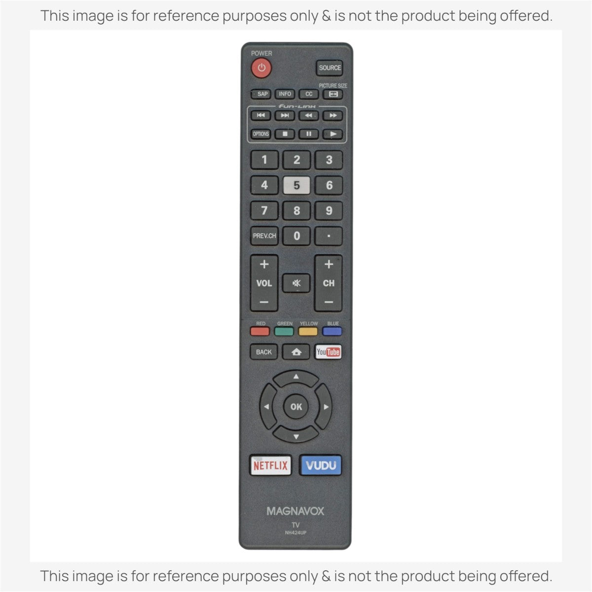 Anderic Substitute for Magnavox NH424UP Smart TV Remote Control [RR409UD]