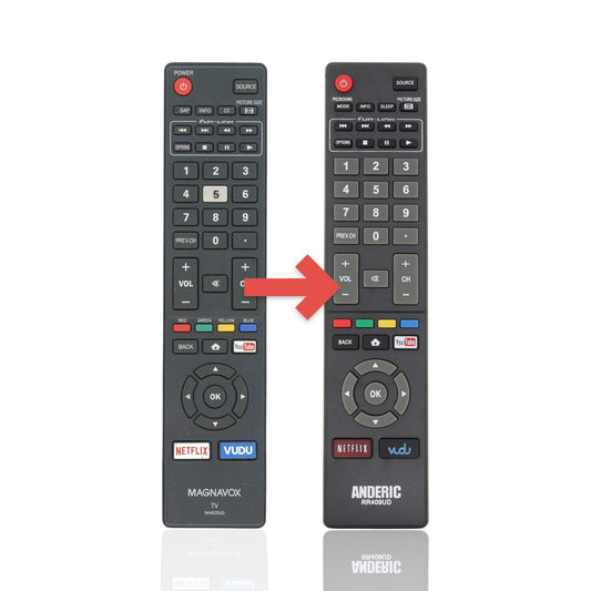 Anderic Substitute for Magnavox NH425UD Smart TV Remote Control [RR409UD]