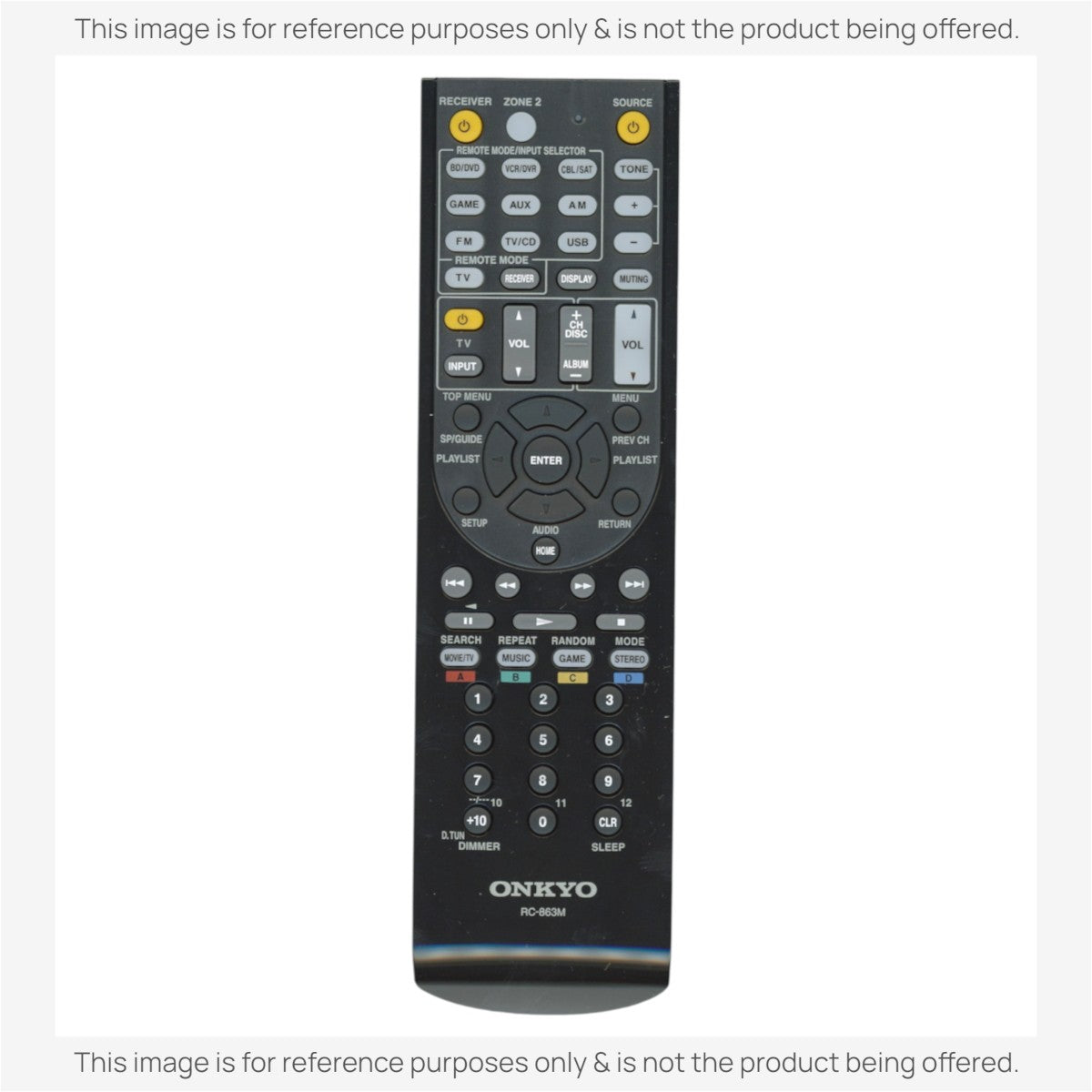 Anderic Substitute for Onkyo RC863M Receiver Remote Control RC-863M [RC865M]