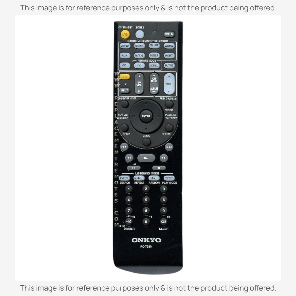 Anderic Substitute for Onkyo RC738M Receiver Remote Control RC-738M [RC-799M]