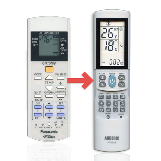 Anderic Substitute for Panasonic A75C3582 Air Conditioner Remote Control [KTN828]