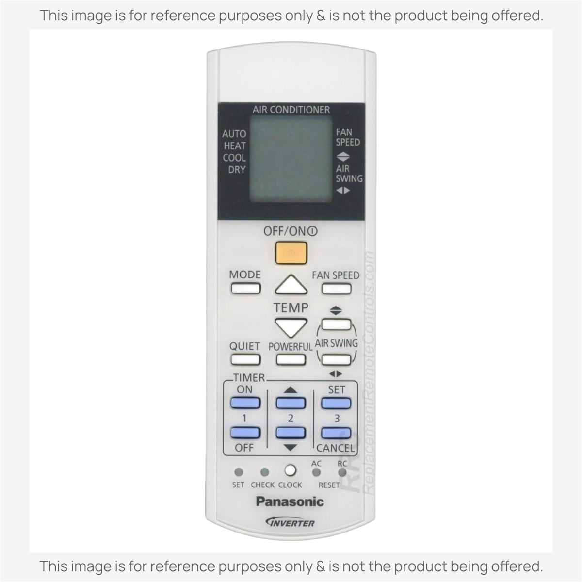 Anderic Substitute for Panasonic A75C3726 Air Conditioner Remote Control [KTN828]