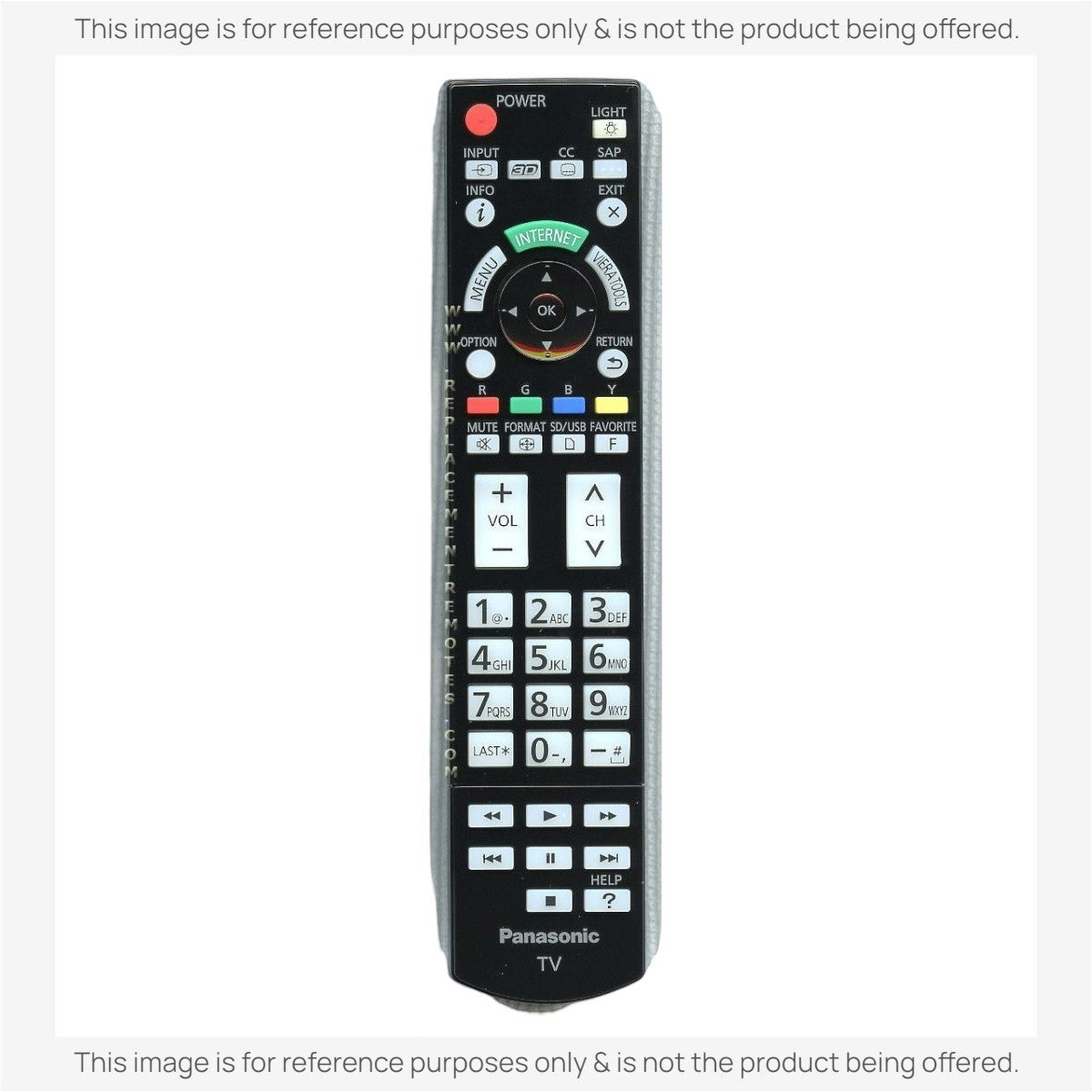 Anderic Substitute for Panasonic N2QAYB000703 TV Remote Control [RRU401-2680]