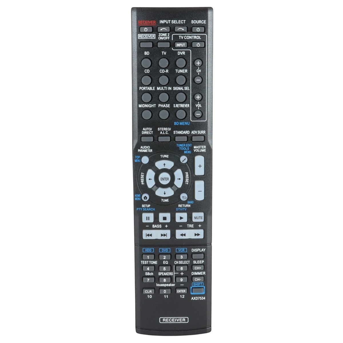 Anderic Substitute for Pioneer AXD7535 A/V Receiver Remote Control 8300753500010IL [AXD7534]