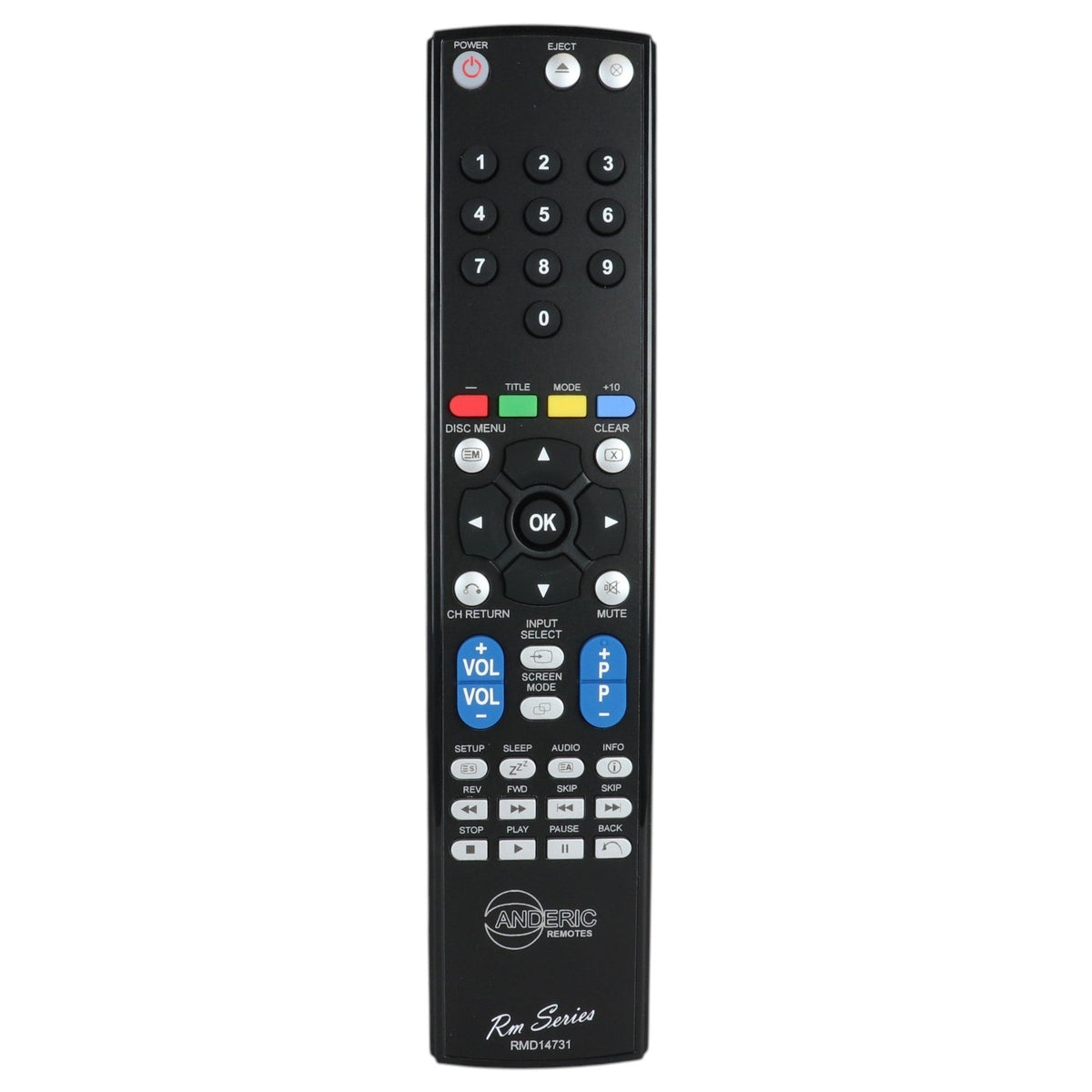 Anderic Substitute for Funai NF601UD Emerson Sylvania TV Remote Control  [RMD14731]