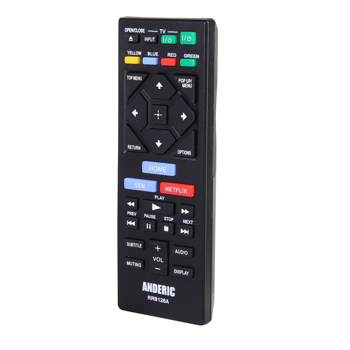 Anderic Substitute for Sony RMT-B105A Blu-ray Disc Remote Control 1-487-286-11 [RRB126A]
