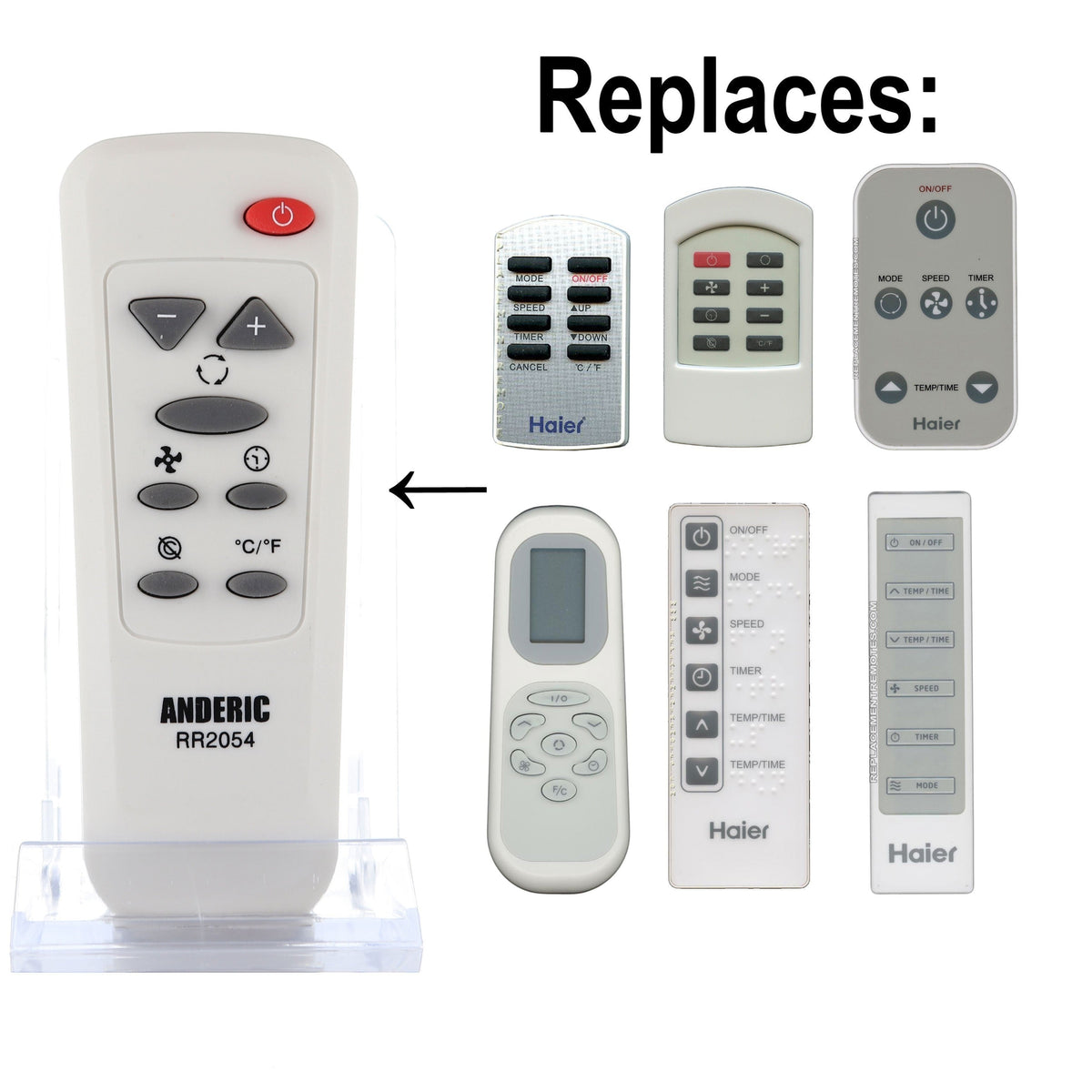 Anderic Substitute for Amana AC-5620-72 Room Air Conditioner Remote Control [RR2054]