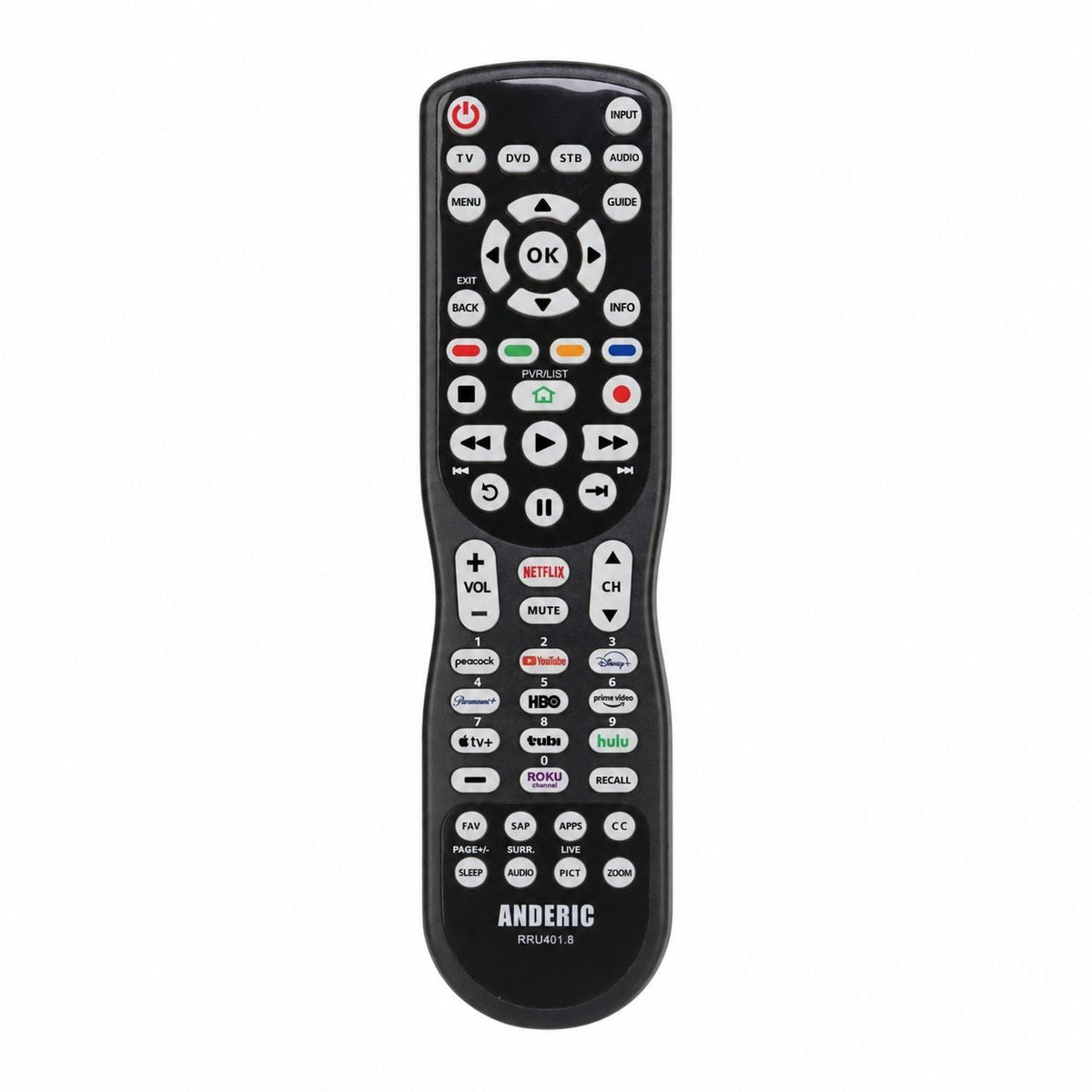 Anderic Substitute for Philips SRU3004WM/17 4-Device Universal Remote Control [RRU401]