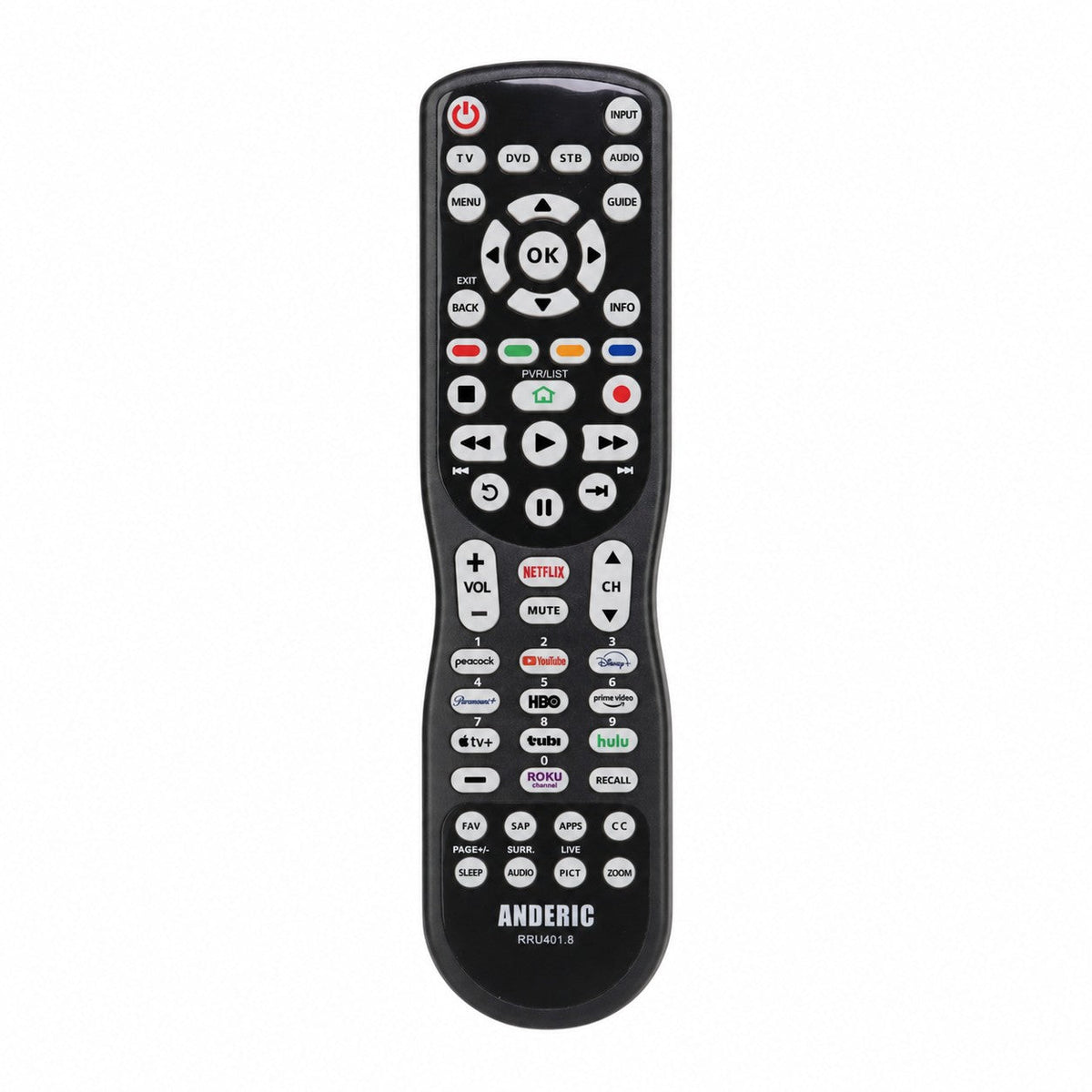 Anderic Substitute for RCA RCU300WPX 3-Device Universal Remote Control [RRU401]