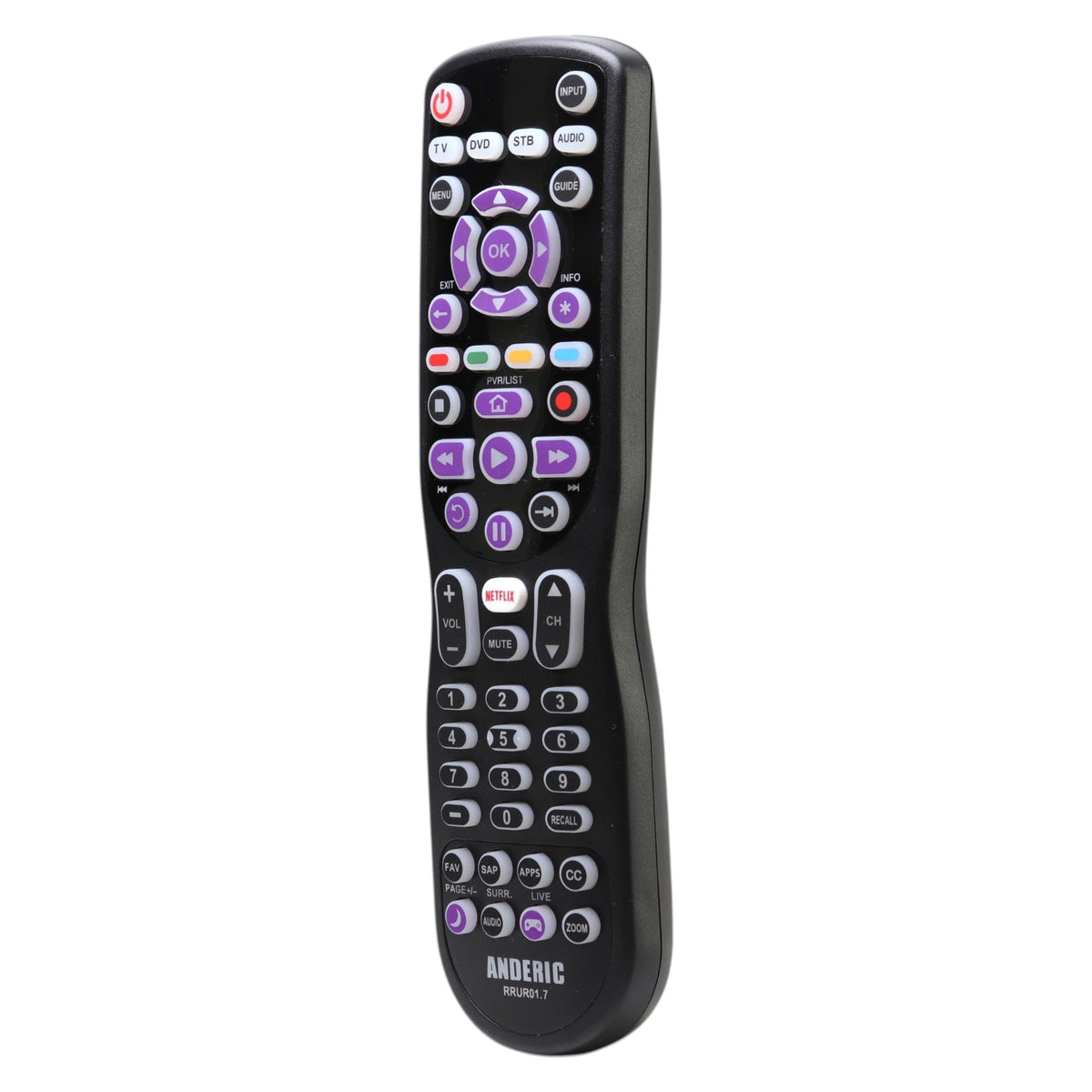 Anderic Substitute for Philips SRP9243B/27 4-Device Streaming Universal Remote Control [RRUR01]