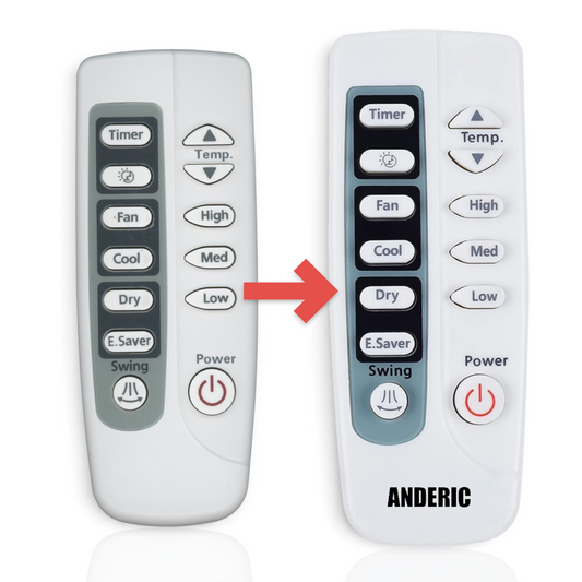 Anderic Substitute for Samsung DB93-03027Q Universal In-Window Air Conditioner Remote Control - DB9303027Q [ARC755]