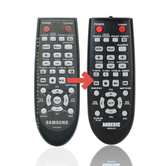 Anderic Substitute For Samsung AH59-02612B Audio Remote Control - AH5902612B [RR2547B]