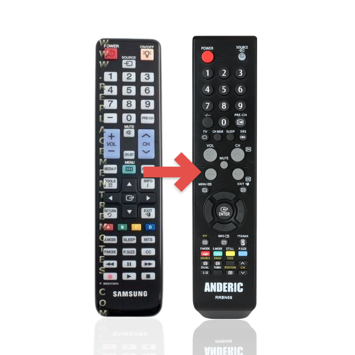 Anderic Substitute For Samsung BN59-01031A TV Remote Control - BN5901031A [RRBN59]