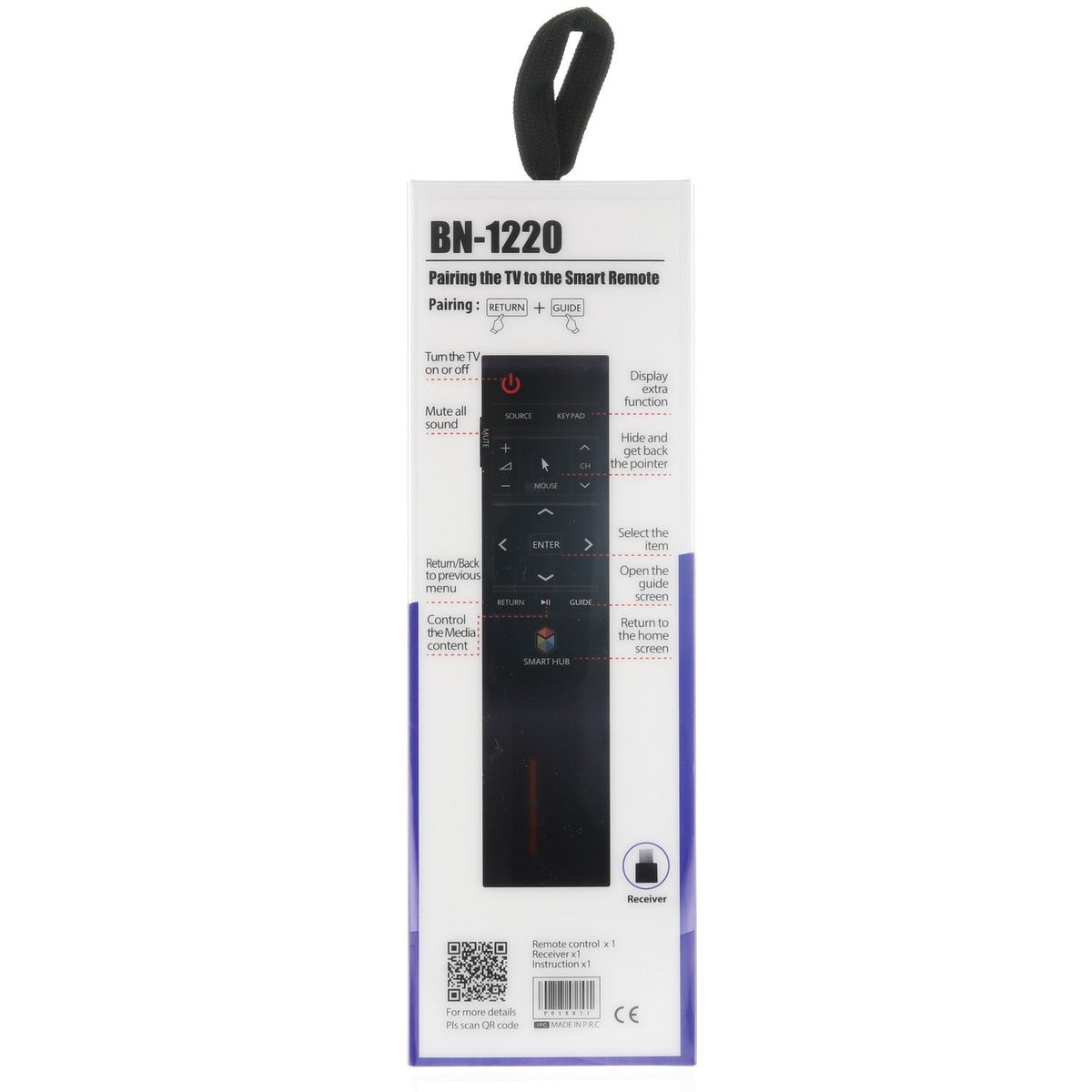 Anderic Substitute for Samsung BN59-01232A RF SMART TV Remote Control BN5901232A [RR1220E]