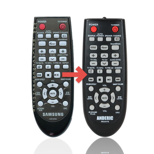 Anderic Substitute For Samsung AH59-02546A Sound Bar Remote Control - AH5902546A [RR2547B]