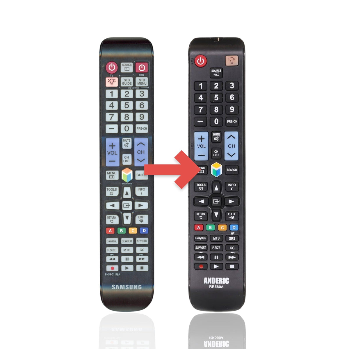 Anderic Substitute For Samsung BN59-01179A TV Remote Control - BN5901179A [RR580A]