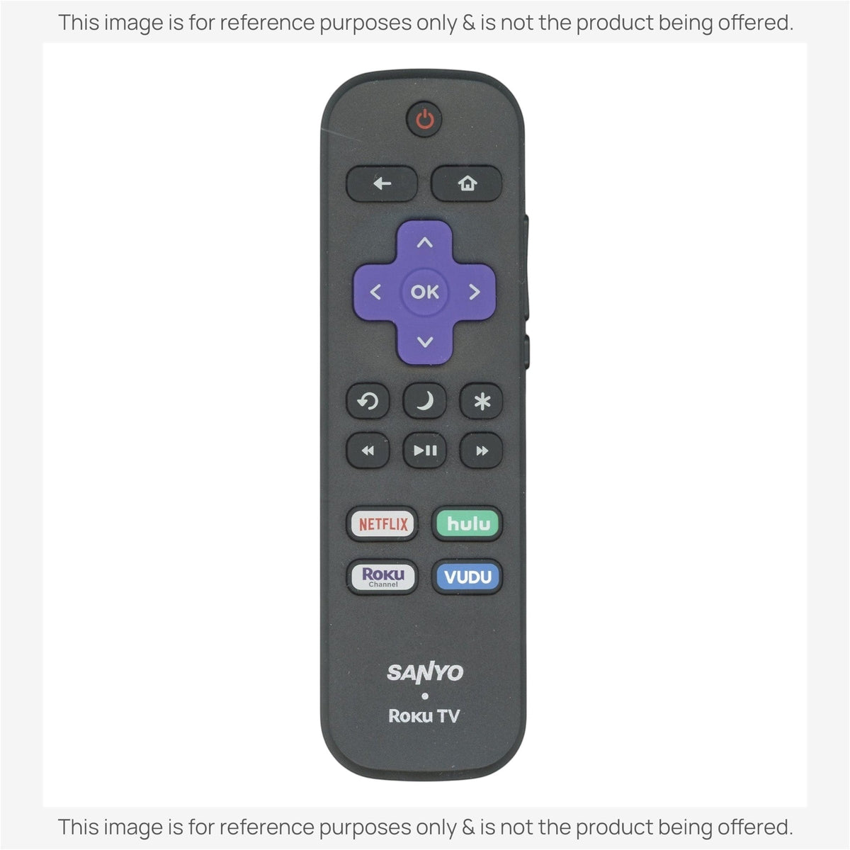 Anderic Substitute for Sanyo 101018E0074 ROKU TV Remote Control [RRLF16]