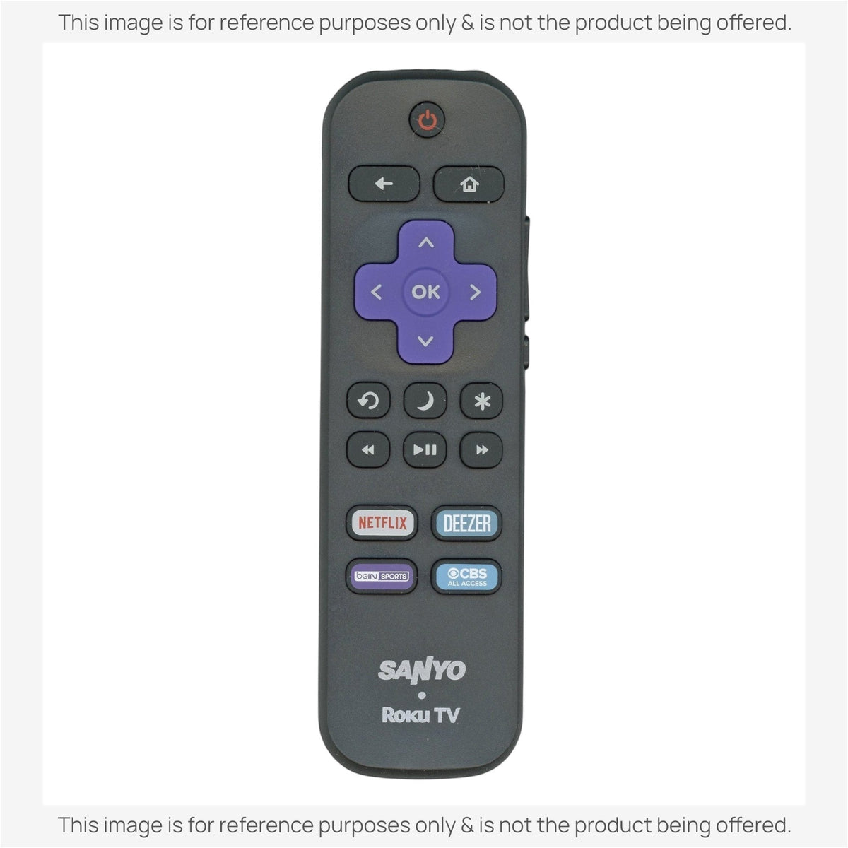 Anderic Substitute for Sanyo 101018E0040 ROKU TV Remote Control [RRLF26]