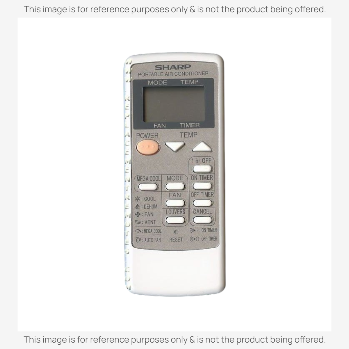 Anderic Substitute for Sharp CRMCA729JBEZ Air Conditioner Remote Control [KTN828]