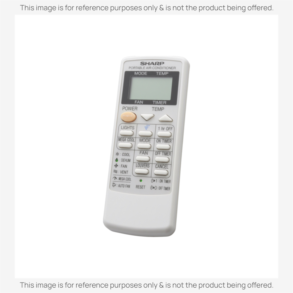 Anderic Substitute for Sharp CRMCA663JBE Air Conditioner Remote Control [KTN828]