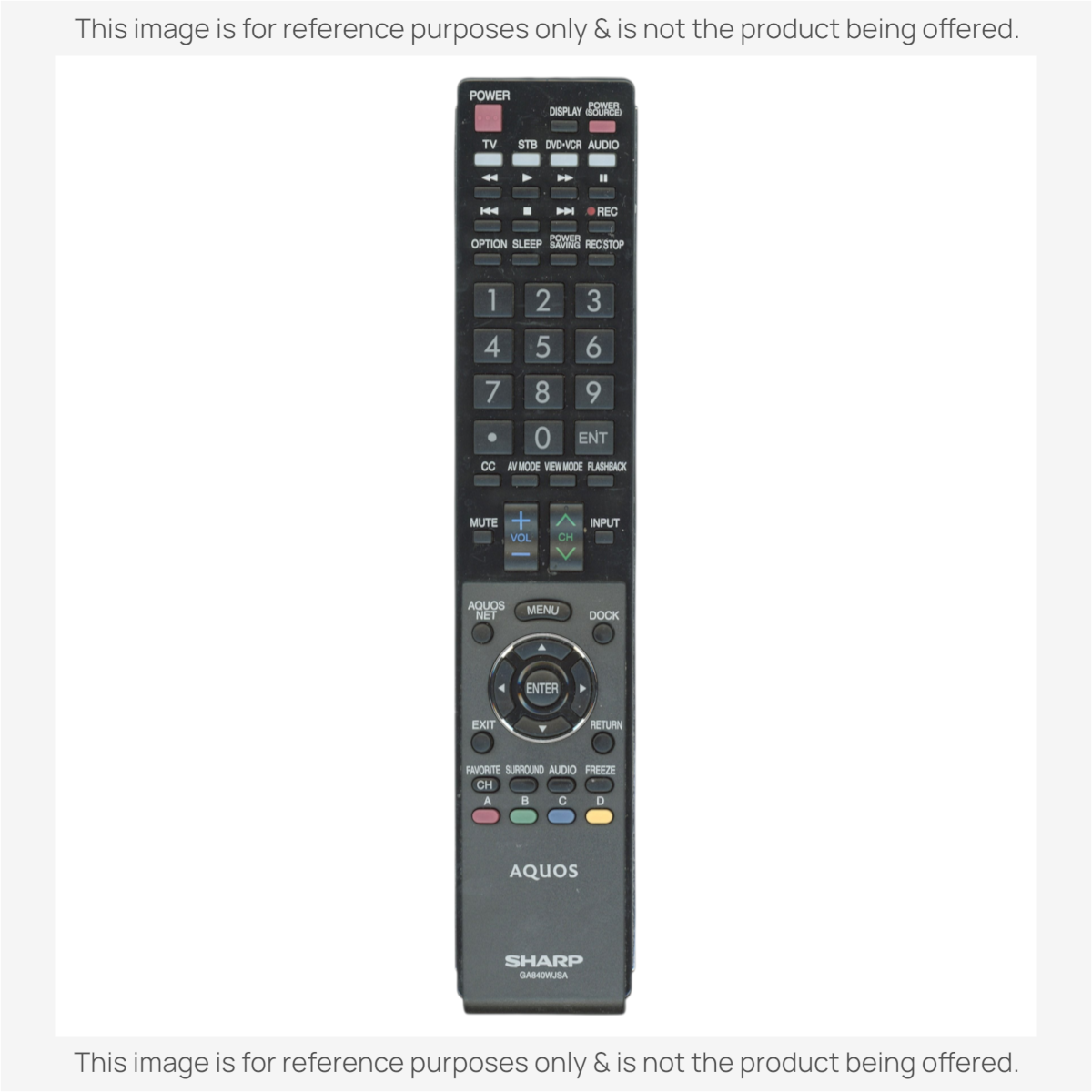 Anderic Substitute for Sharp RRMCGA840WJSA TV Remote Control [RRGB118WJSA]