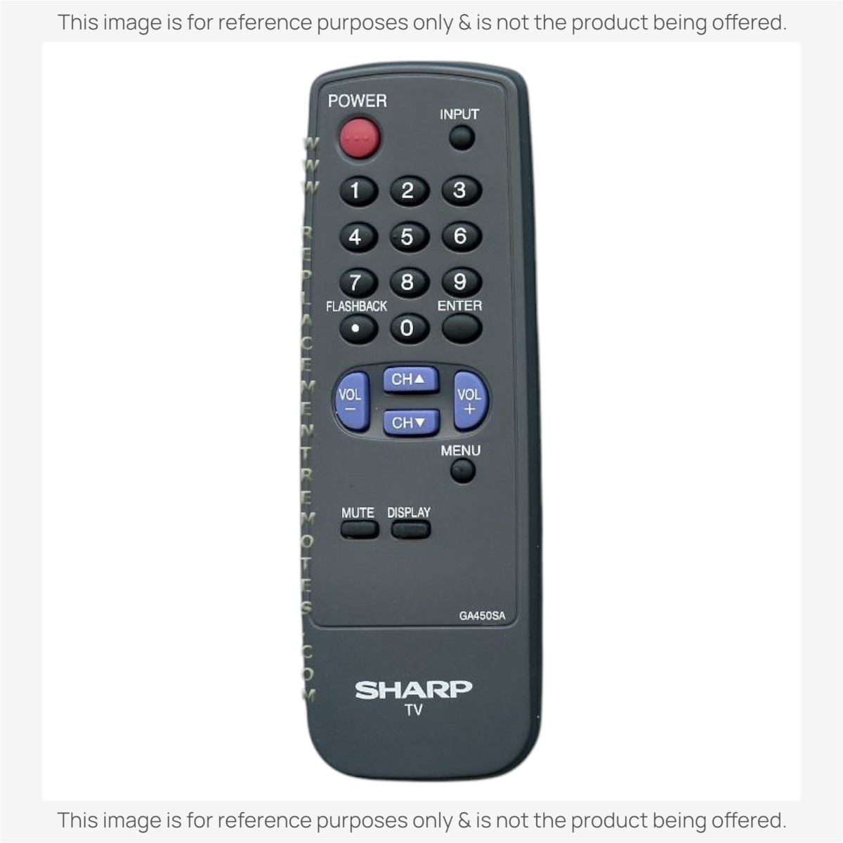 Anderic Substitute for Sharp GA450SA TV Remote Control [RRGB118WJSA]
